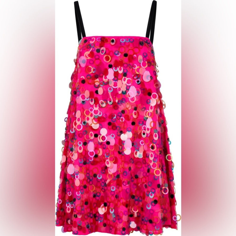 Wolf & Badger Raevynn Winnie Dress In Disc Sequins